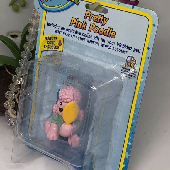 Webkinz Figurine - Pretty Pink Poodle - w/ Unused Sealed Feature Code - New - Picture 3 of 4